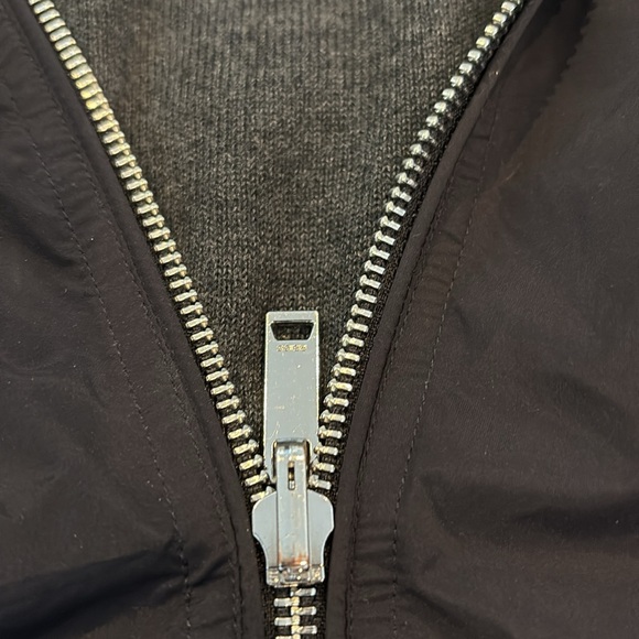 Reiss men’s Masters Hybrid Hooded Reversible Jacket In Navy/ Charcoal Medium - Picture 9 of 11